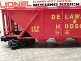 Vtg Lionel Trains O/O27 Gauge Delaware & Hudson 6124 Covered Hopper Car w/Box