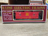 Vtg O and O27 Gauge Trains K Line Santa Fe ATSF 6126 Red Caboose w/Box!