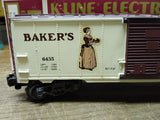 Vtg O and O27 Gauge Trains K Line 6435 Baker's Chocolate Box Car w/Box!