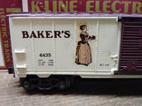 Vtg O and O27 Gauge Trains K Line 6435 Baker's Chocolate Box Car w/Box!