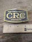 Vtg CRC High Performance Chemicals Brass Belt Buckle 3.5" Dynabuckle Provo Utah