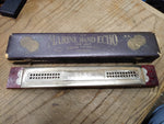 Vtg M Hohner #682 Marine Band Echo 160 Reed 4 Key Tremolo Concert Harp Harmonica