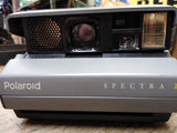 Vtg Polaroid Spectra 2 Instant Film Camera with Flash and Hand Strap Looks Good!