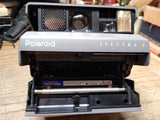 Vtg Polaroid Spectra 2 Instant Film Camera with Flash and Hand Strap Looks Good!