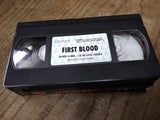 Vtg 2 Pc VHS Movie Tape Lot Rocky V 1990 Stallone First Blood 1982