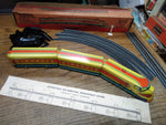 Vtg Mechanicraft Limited Streamlined Metal Wind Up Train w/2 Cars Track Orig Box
