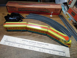 Vtg Mechanicraft Limited Streamlined Metal Wind Up Train w/2 Cars Track Orig Box