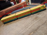 Vtg Mechanicraft Limited Streamlined Metal Wind Up Train w/2 Cars Track Orig Box
