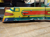 Vtg Mechanicraft Limited Streamlined Metal Wind Up Train w/2 Cars Track Orig Box