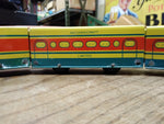 Vtg Mechanicraft Limited Streamlined Metal Wind Up Train w/2 Cars Track Orig Box