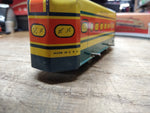Vtg Mechanicraft Limited Streamlined Metal Wind Up Train w/2 Cars Track Orig Box