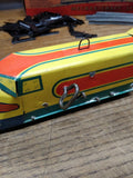 Vtg Mechanicraft Limited Streamlined Metal Wind Up Train w/2 Cars Track Orig Box