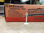 Vtg Mechanicraft Limited Streamlined Metal Wind Up Train w/2 Cars Track Orig Box