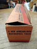 Vtg Mechanicraft Limited Streamlined Metal Wind Up Train w/2 Cars Track Orig Box