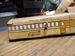Vtg Marx Union Pacific M10003 Streamlined Metal Wind Up US Mail Train Dining Car