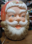 Vtg Lighted Santa Claus Blow Mold 15" Door Wall Hanging Christmas Decoration
