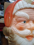 Vtg Lighted Santa Claus Blow Mold 15" Door Wall Hanging Christmas Decoration