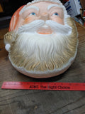 Vtg Lighted Santa Claus Blow Mold 15" Door Wall Hanging Christmas Decoration