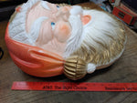 Vtg Lighted Santa Claus Blow Mold 15" Door Wall Hanging Christmas Decoration