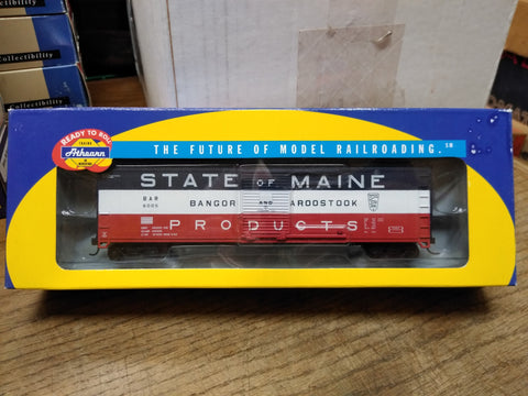 Athearn 7073 HO Gauge Train State Of Maine BAR 50' Single Door Box Car 6005 Mint