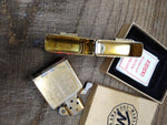 1995 Zippo Marlboro Country Store Bronco Solid Brass Gold Insert Lighter w/Box!