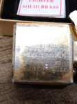 1995 Zippo Marlboro Country Store Bronco Solid Brass Gold Insert Lighter w/Box!