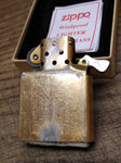 1995 Zippo Marlboro Country Store Bronco Solid Brass Gold Insert Lighter w/Box!