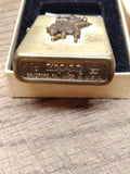 1995 Zippo Marlboro Country Store Bronco Solid Brass Gold Insert Lighter w/Box!