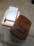 Vtg Unfired 1998 Zippo Camel Since 1913 Cigarette Lighter Silver Plate Wood Box!