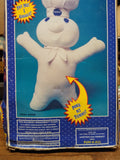Vtg 1997 Poke My Tummy #41500 Pillsbury Doughboy Giggling Doll w/Box Works Good!