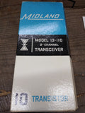 Vtg Midland 1965 2 Channel #13 110G Signal Transceiver Walkie Talkie Powers On