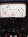 Vtg EICO Model 566 Volt Ohm Multimeter AC DC Meter w/Bakelite Case & Test Leads