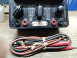 Vtg EICO Model 566 Volt Ohm Multimeter AC DC Meter w/Bakelite Case & Test Leads