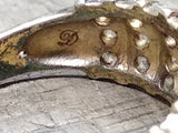 Vtg Gold Over 925 Sterling Silver 32 Cubic Zirconia Stone Ring Size 9
