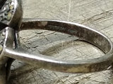 Vtg Women's 925 Sterling Silver with Marcasite Ring Size 6 Nice!