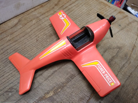 Vtg 1974 Fisher Price Adventure People 306 Daredevil Airplane Orange and White