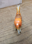 Vtg Diecast Metal Painted Horse with Fancy Saddle and Stirrups 2.5"