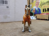Vtg Diecast Metal Painted Horse with Fancy Saddle and Stirrups 2.5"