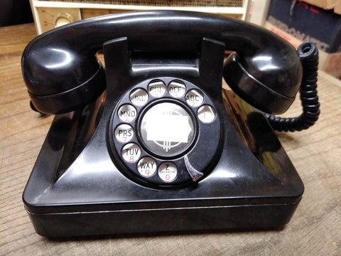 Vtg North Electric Mfg Co Black Table Desk Top Rotary Telephone Made In The USA!