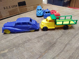 Vtg 5 Piece Hard Plastic Rolls Royce Fire Truck Jeep Lot w/Thomas Tanker Truck