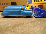 Vtg 5 Piece Hard Plastic Rolls Royce Fire Truck Jeep Lot w/Thomas Tanker Truck