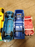 Vtg 5 Piece Hard Plastic Rolls Royce Fire Truck Jeep Lot w/Thomas Tanker Truck
