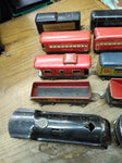 Vtg MARX O Gauge Wind Up Train 10 Pc Parts Repair Lot Pullman Rock Island NYC