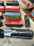 Vtg MARX O Gauge Wind Up Train 10 Pc Parts Repair Lot Pullman Rock Island NYC