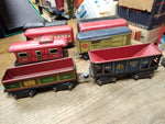 Vtg MARX O Gauge Wind Up Train 10 Pc Parts Repair Lot Pullman Rock Island NYC