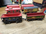 Vtg MARX O Gauge Wind Up Train 10 Pc Parts Repair Lot Pullman Rock Island NYC