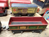 Vtg MARX O Gauge Wind Up Train 10 Pc Parts Repair Lot Pullman Rock Island NYC