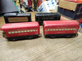 Vtg MARX O Gauge Wind Up Train 10 Pc Parts Repair Lot Pullman Rock Island NYC