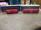 Vtg 2 Pc AHM HO Scale Box Car Lot Minneapolis St Louis Southern Pacific w/Boxes