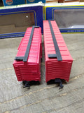 Vtg 2 Pc AHM HO Scale Box Car Lot Minneapolis St Louis Southern Pacific w/Boxes